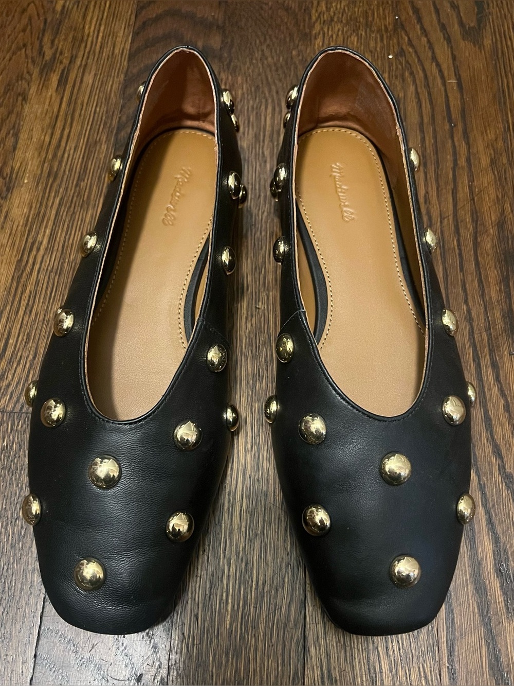 MADEWELL MYLIE BALLET FLAT in TRUE BLACK - size 8.5